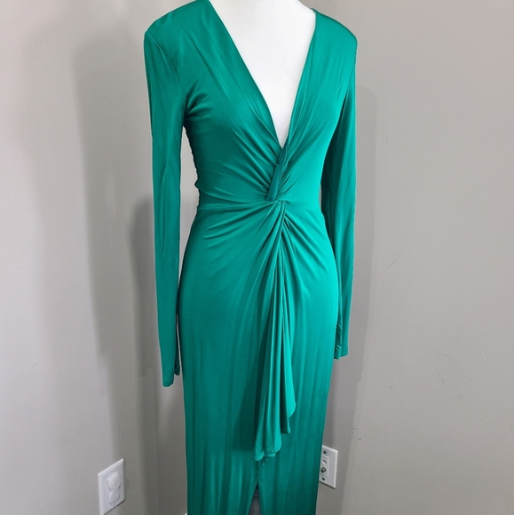 BEBE GREEN DRESS SIZE XSMALL - Picture 3 of 7